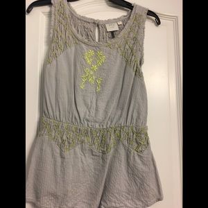 HD in Paris (Anthropologie) grey peplum top